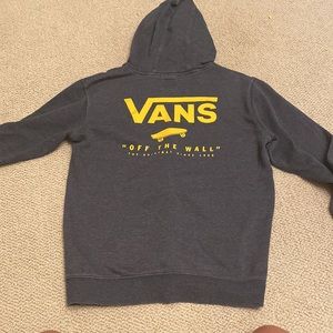 Vans Off The Wall Grey Hoodie Medium